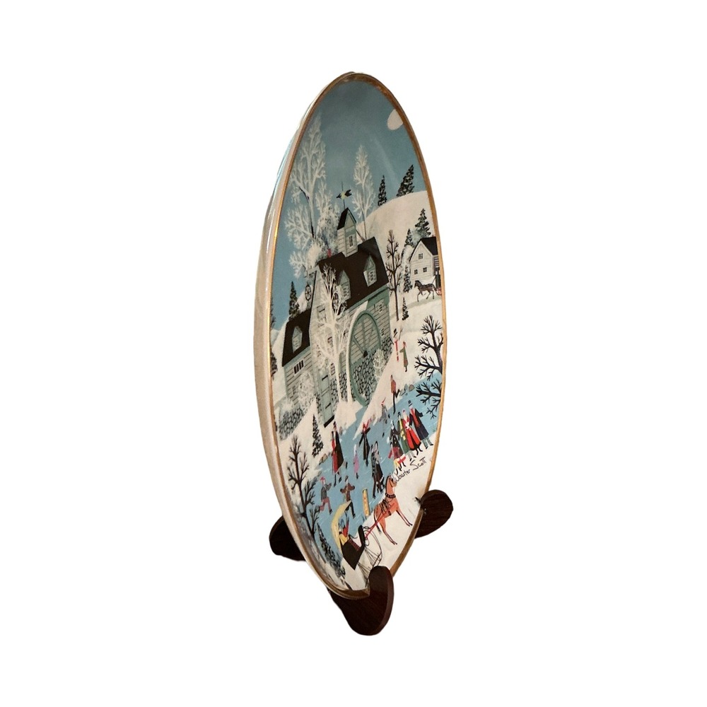 Wooster Scott Moonlight Gathering 8" Limited Edition Folk Art Collector Plate - Picture 3 of 4